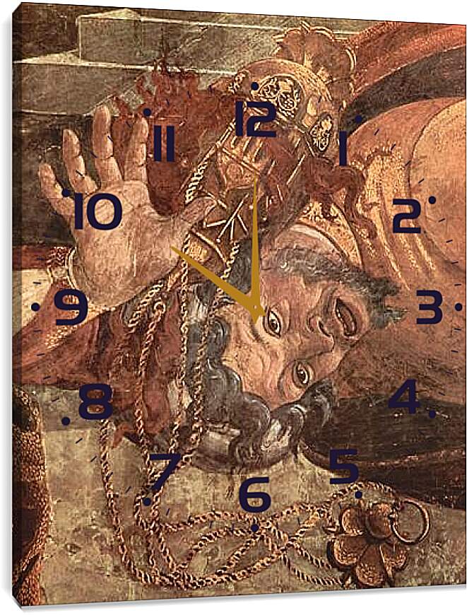 Часы картина - The punishment of the Leviter (detail) Сандро Боттичелли