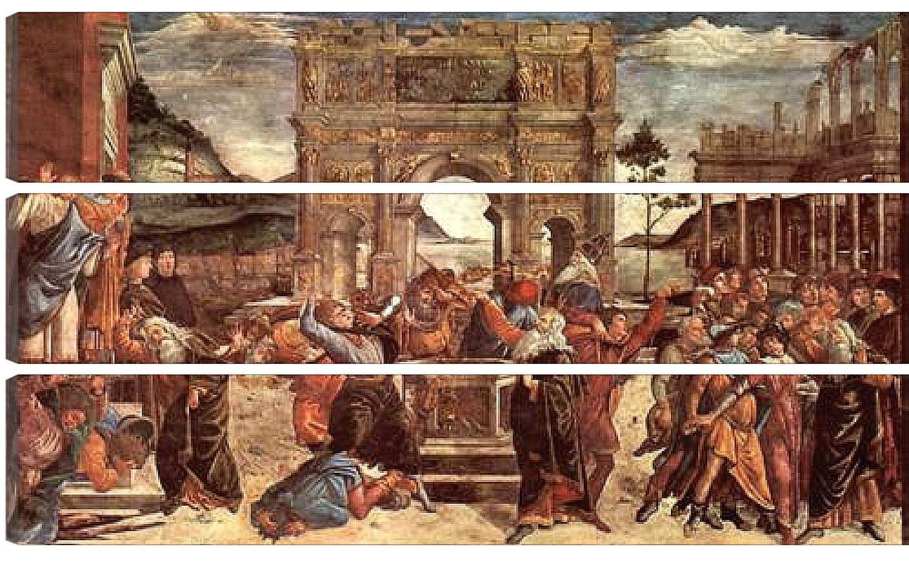 Модульная картина - The punishment of the Leviter. Сандро Боттичелли