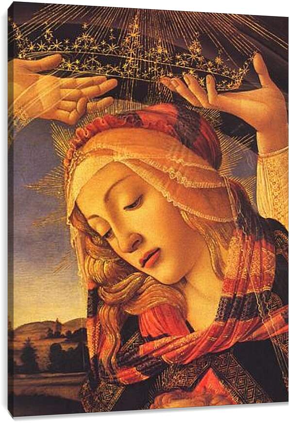Постер и плакат - The Madonna of the Magnificat (detail) Сандро Боттичелли