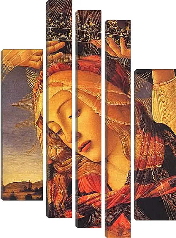 Модульная картина - The Madonna of the Magnificat (detail) Сандро Боттичелли