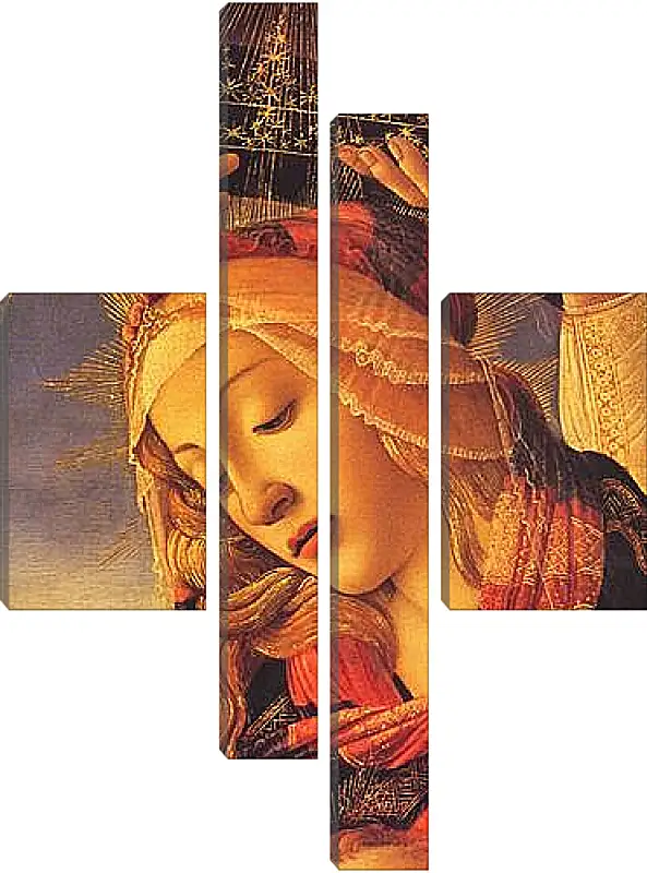 Модульная картина - The Madonna of the Magnificat (detail) Сандро Боттичелли