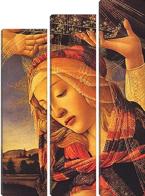 Модульная картина - The Madonna of the Magnificat (detail) Сандро Боттичелли