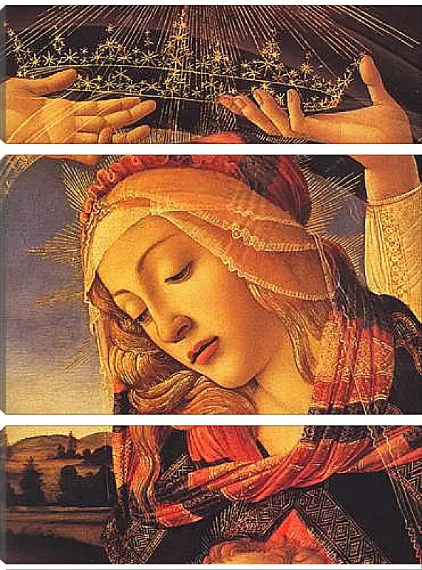 Модульная картина - The Madonna of the Magnificat (detail) Сандро Боттичелли