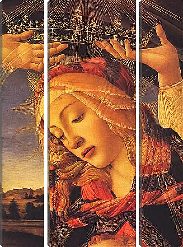 Модульная картина - The Madonna of the Magnificat (detail) Сандро Боттичелли