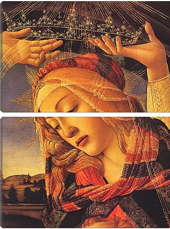 Модульная картина - The Madonna of the Magnificat (detail) Сандро Боттичелли