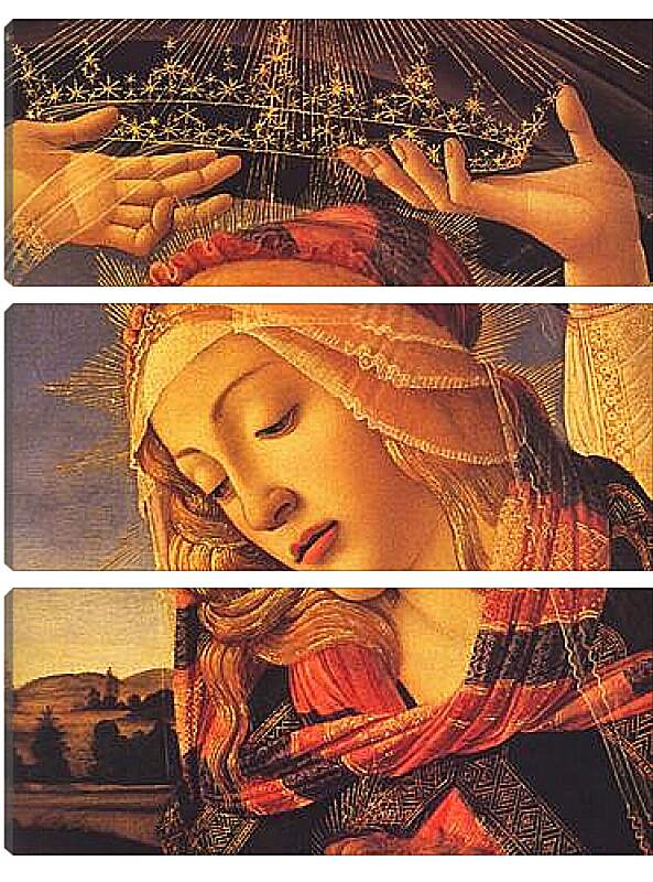 Модульная картина - The Madonna of the Magnificat (detail) Сандро Боттичелли