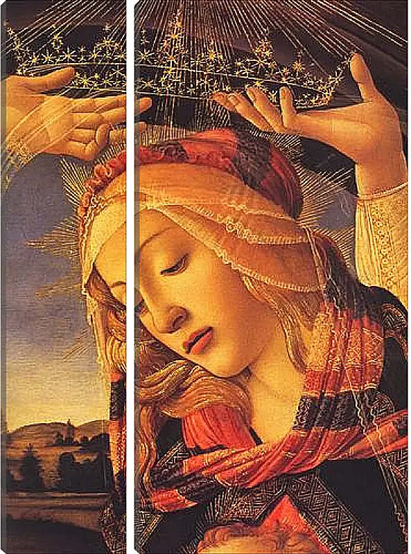 Модульная картина - The Madonna of the Magnificat (detail) Сандро Боттичелли