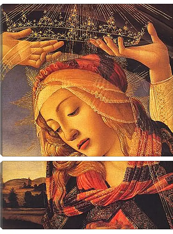 Модульная картина - The Madonna of the Magnificat (detail) Сандро Боттичелли