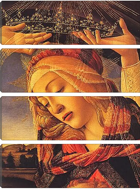 Модульная картина - The Madonna of the Magnificat (detail) Сандро Боттичелли