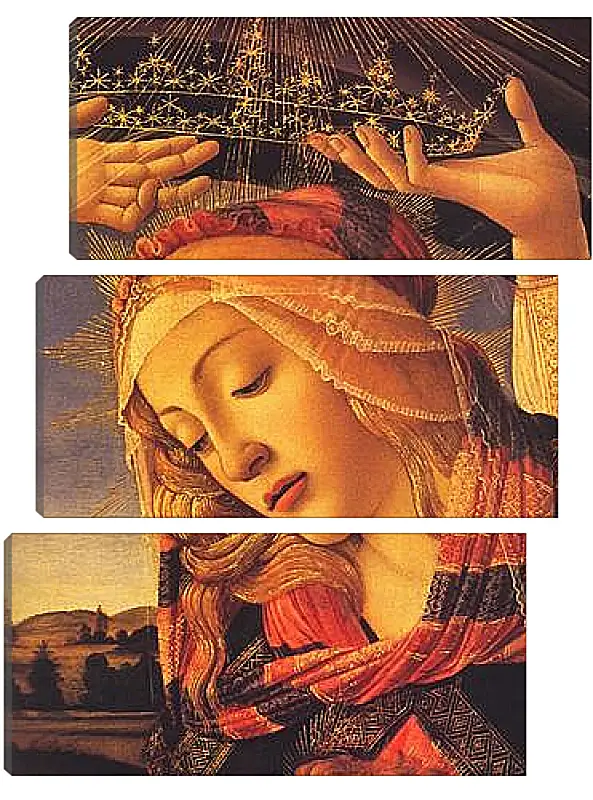 Модульная картина - The Madonna of the Magnificat (detail) Сандро Боттичелли