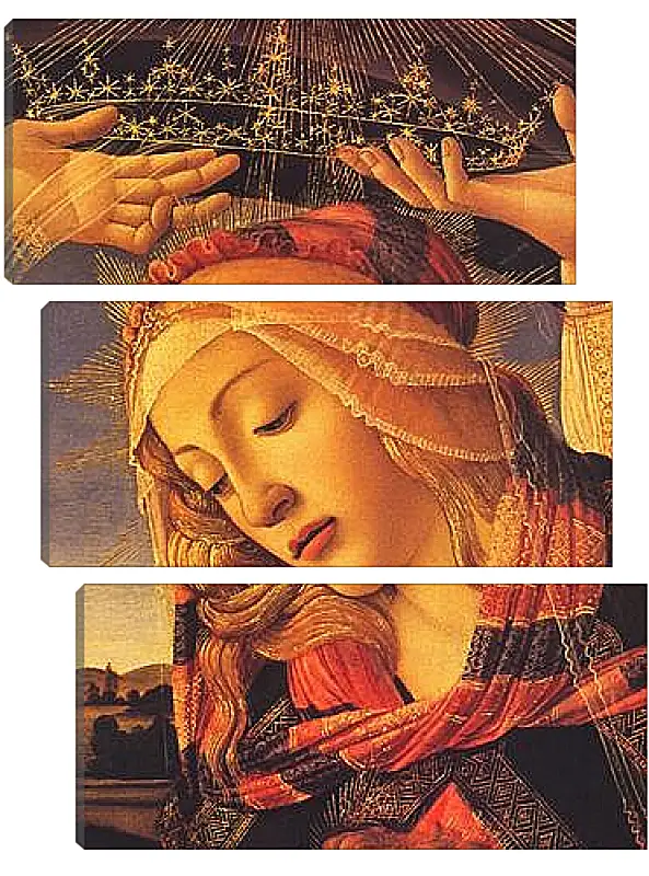 Модульная картина - The Madonna of the Magnificat (detail) Сандро Боттичелли