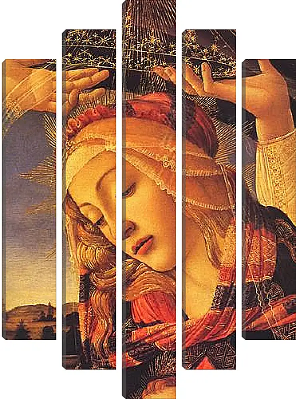 Модульная картина - The Madonna of the Magnificat (detail) Сандро Боттичелли