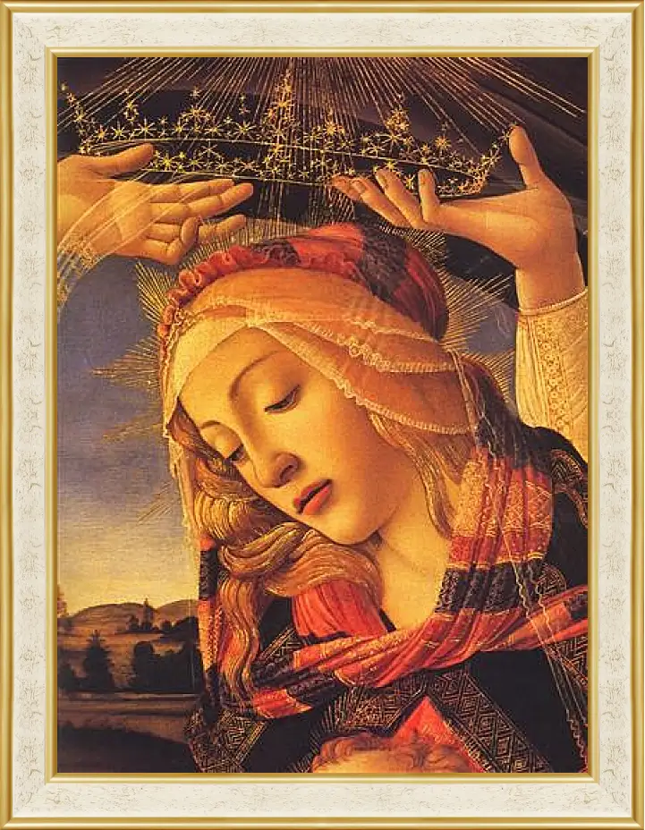 Картина в раме - The Madonna of the Magnificat (detail) Сандро Боттичелли