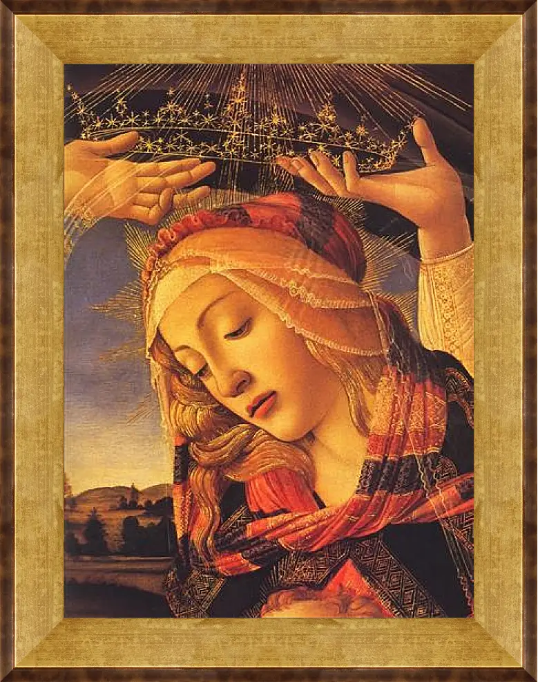 Картина в раме - The Madonna of the Magnificat (detail) Сандро Боттичелли