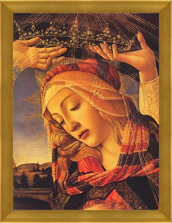 Картина в раме - The Madonna of the Magnificat (detail) Сандро Боттичелли