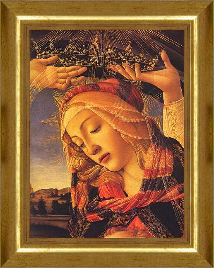 Картина в раме - The Madonna of the Magnificat (detail) Сандро Боттичелли