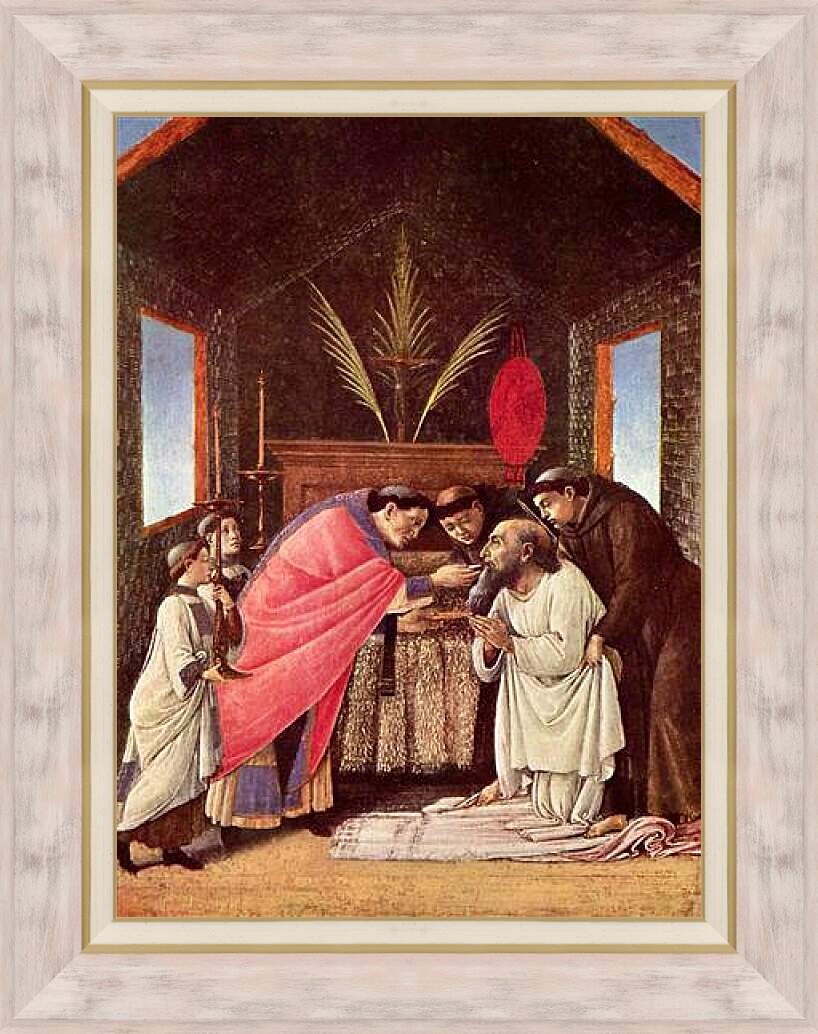 Картина в раме - The last coming union of the St. Hieronymus. Сандро Боттичелли