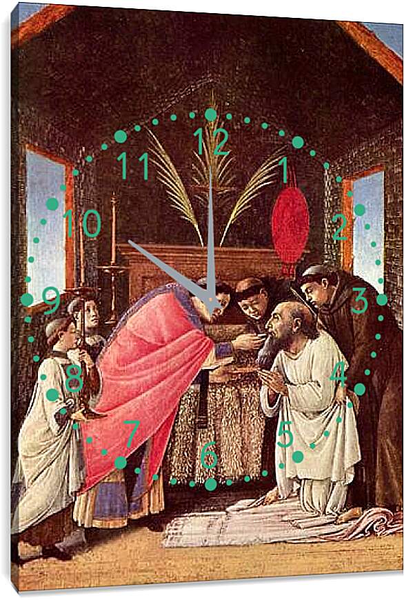 Часы картина - The last coming union of the St. Hieronymus. Сандро Боттичелли
