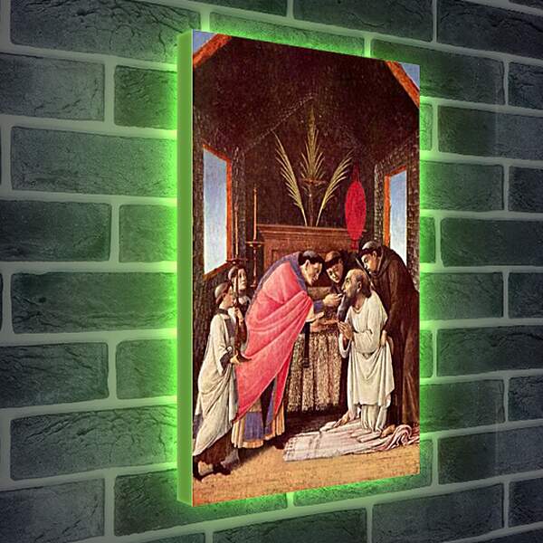 Лайтбокс световая панель - The last coming union of the St. Hieronymus. Сандро Боттичелли