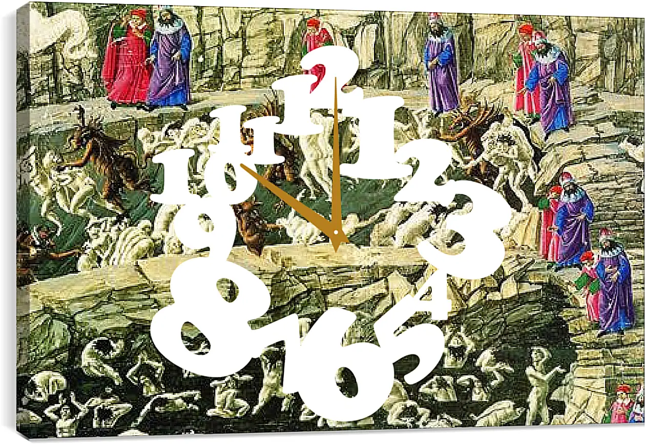 Часы картина - The Hell, song XVIII. Сандро Боттичелли