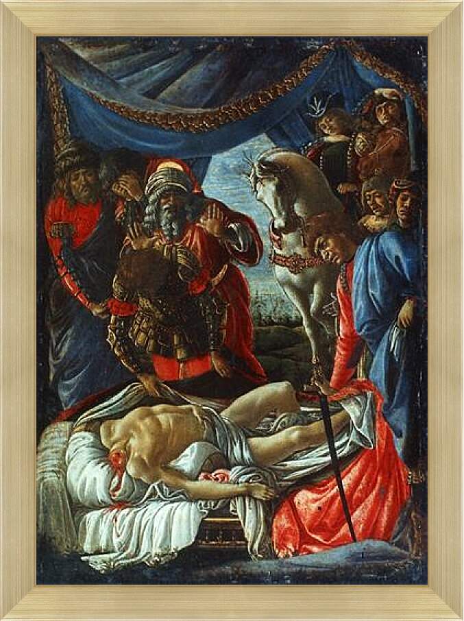 Картина в раме - The Discovery of the Murder of Holofernes. Сандро Боттичелли