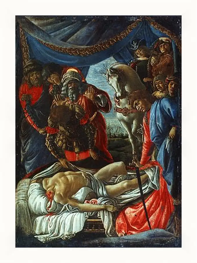 Картина в раме - The Discovery of the Murder of Holofernes. Сандро Боттичелли