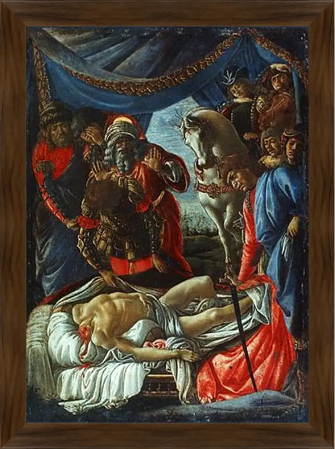 Картина в раме - The Discovery of the Murder of Holofernes. Сандро Боттичелли