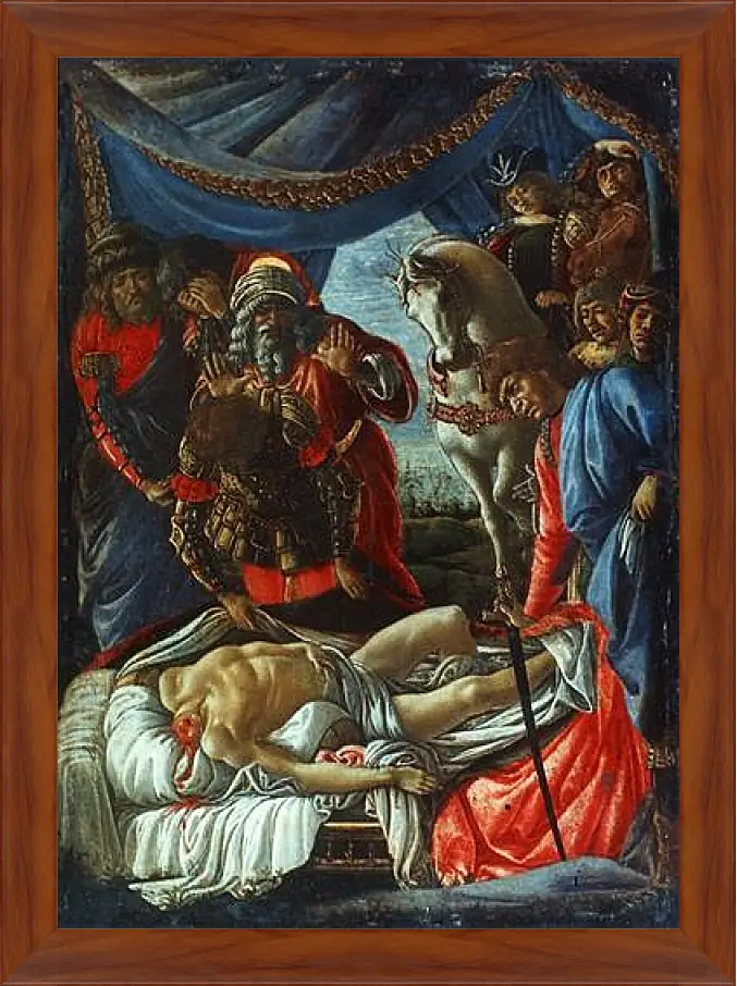 Картина в раме - The Discovery of the Murder of Holofernes. Сандро Боттичелли