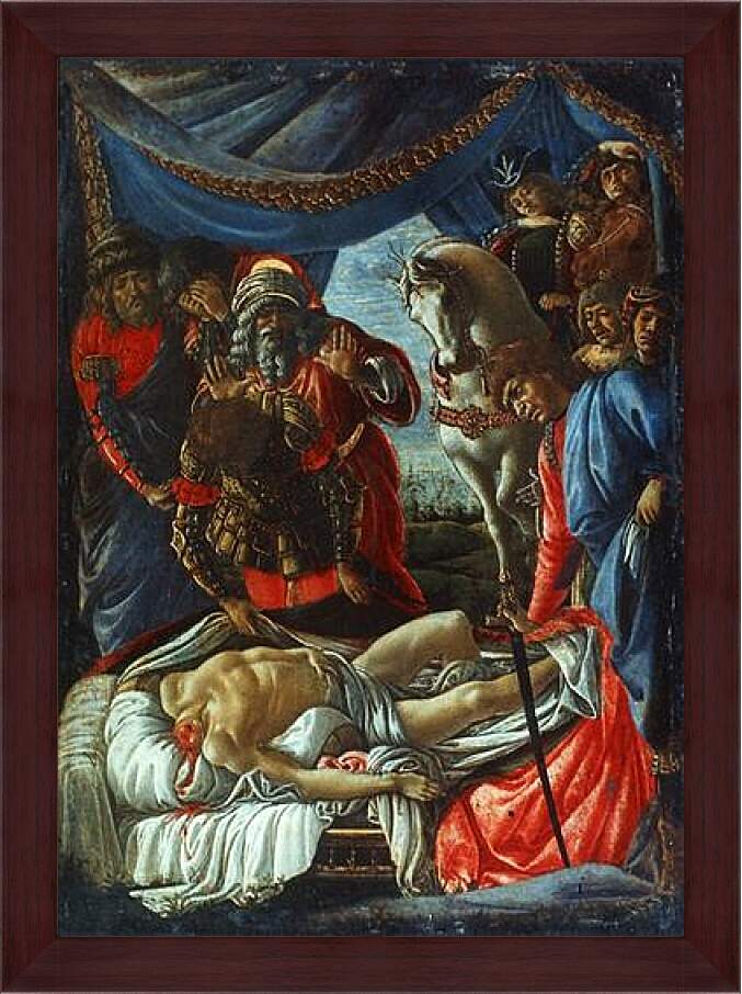 Картина в раме - The Discovery of the Murder of Holofernes. Сандро Боттичелли