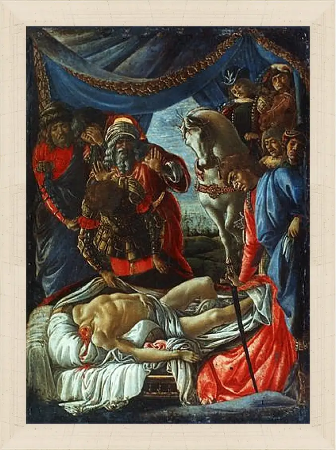 Картина в раме - The Discovery of the Murder of Holofernes. Сандро Боттичелли