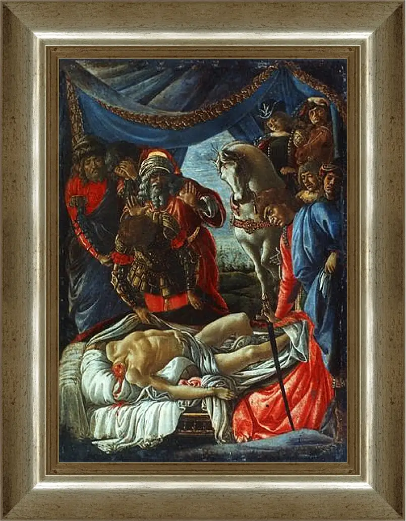 Картина в раме - The Discovery of the Murder of Holofernes. Сандро Боттичелли