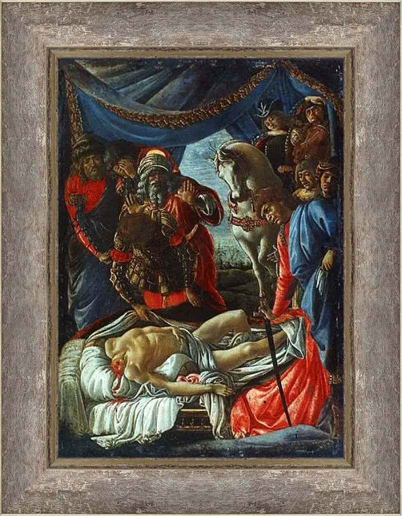 Картина в раме - The Discovery of the Murder of Holofernes. Сандро Боттичелли