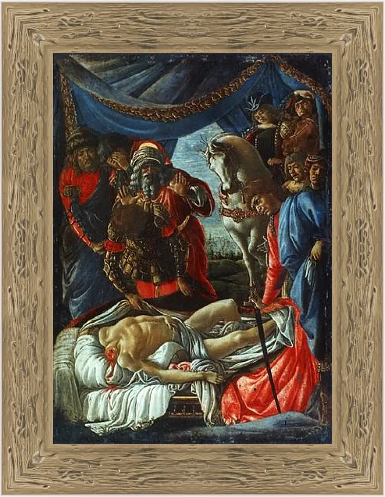 Картина в раме - The Discovery of the Murder of Holofernes. Сандро Боттичелли