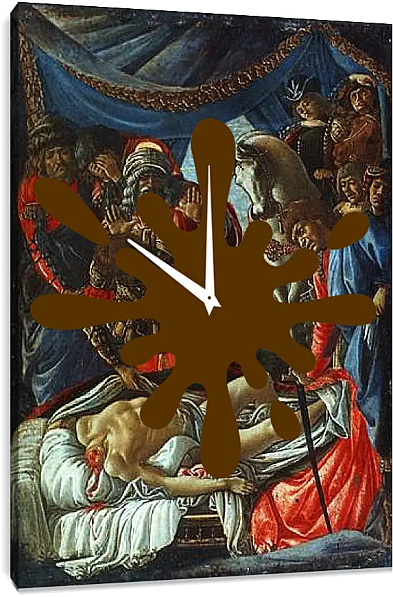 Часы картина - The Discovery of the Murder of Holofernes. Сандро Боттичелли