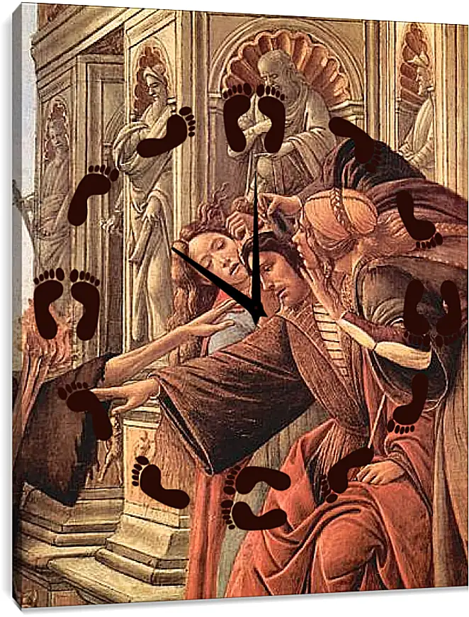 Часы картина - The Calumny of Apelles (detail 2) Сандро Боттичелли