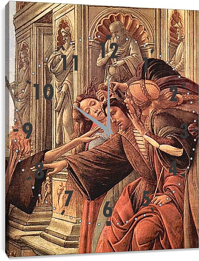 Часы картина - The Calumny of Apelles (detail 2) Сандро Боттичелли