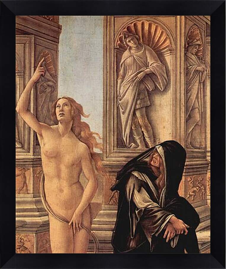 Картина в раме - The Calumny of Apelles (detail) Сандро Боттичелли