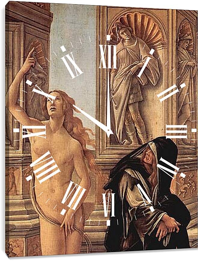 Часы картина - The Calumny of Apelles (detail) Сандро Боттичелли