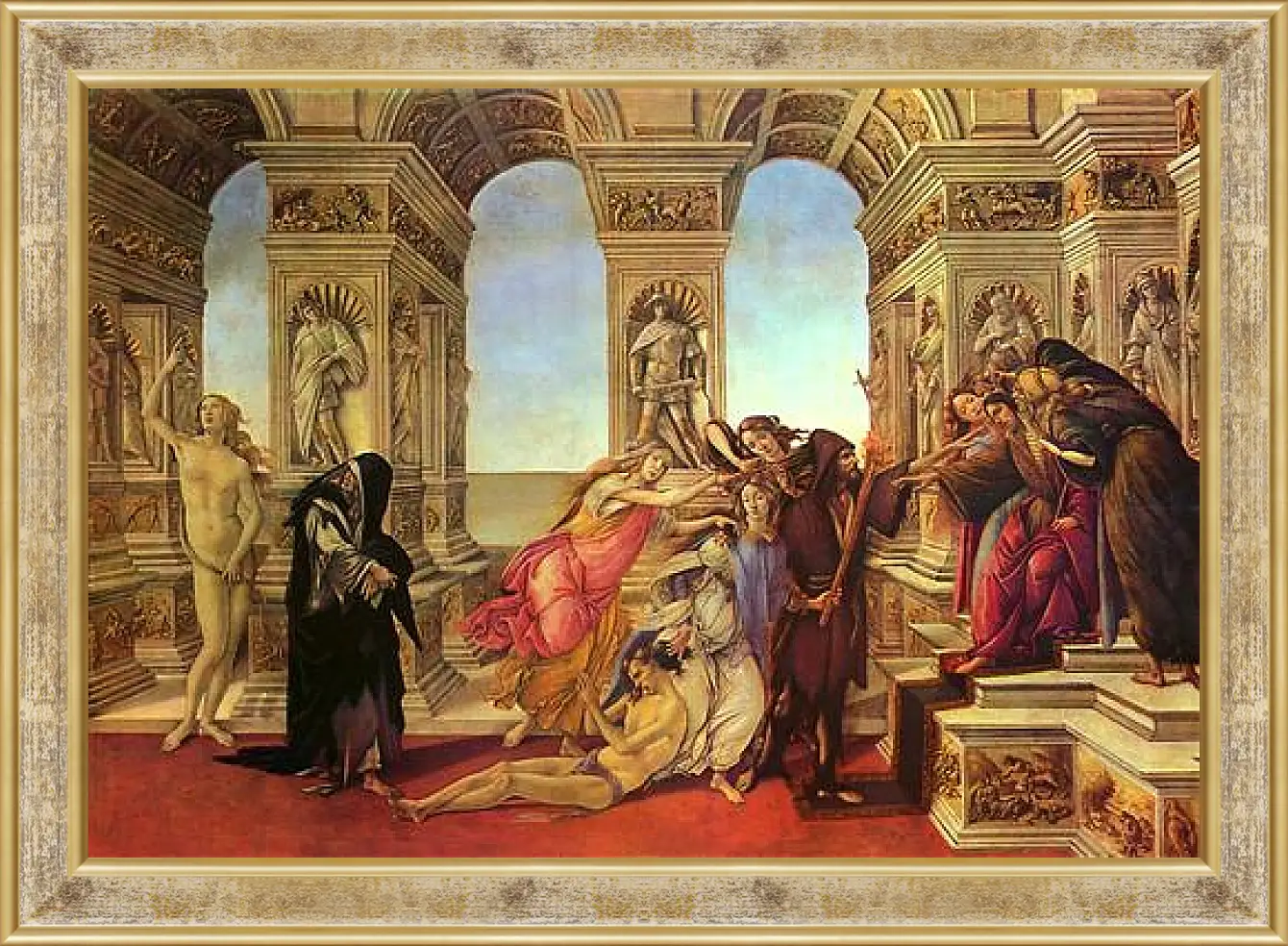 Картина в раме - The Calumny of Apelles. Сандро Боттичелли