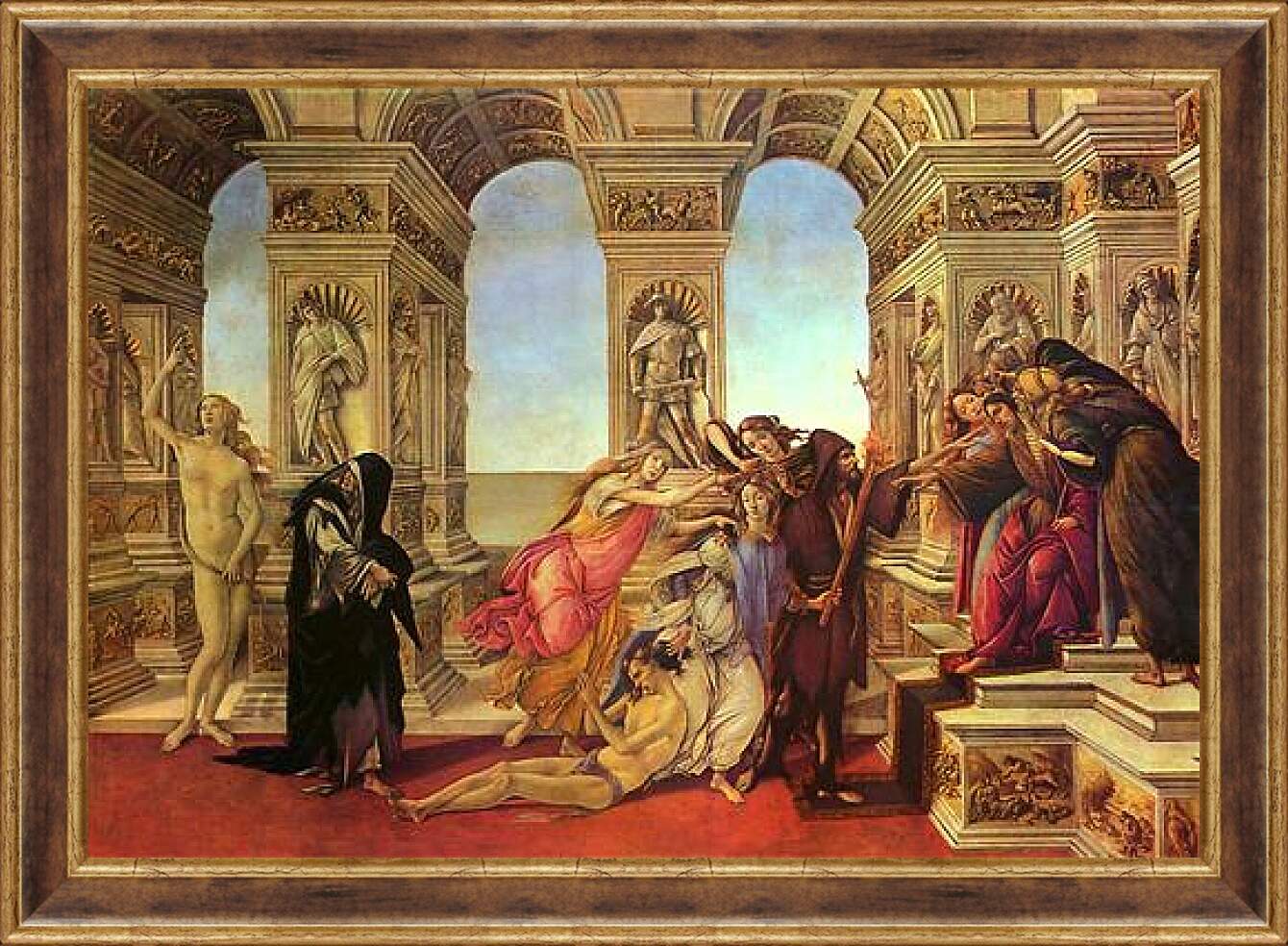 Картина в раме - The Calumny of Apelles. Сандро Боттичелли