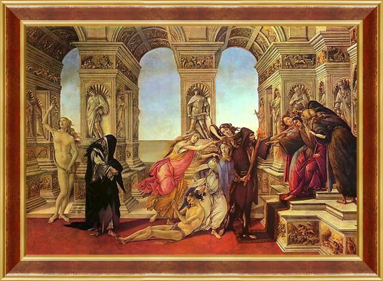 Картина в раме - The Calumny of Apelles. Сандро Боттичелли