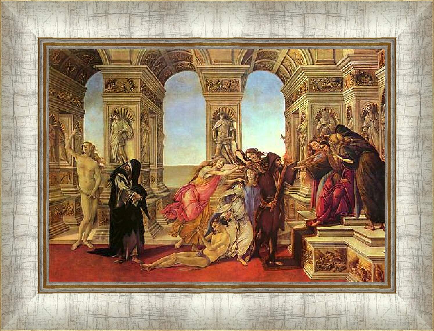Картина в раме - The Calumny of Apelles. Сандро Боттичелли