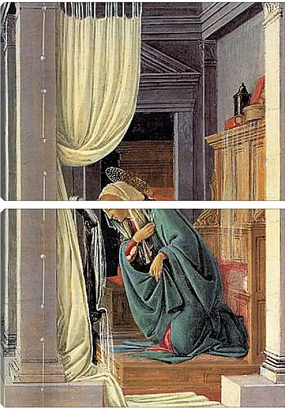 Модульная картина - The Annunciation detail. Сандро Боттичелли