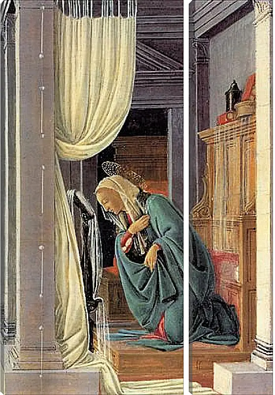 Модульная картина - The Annunciation detail. Сандро Боттичелли