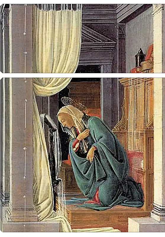 Модульная картина - The Annunciation detail. Сандро Боттичелли