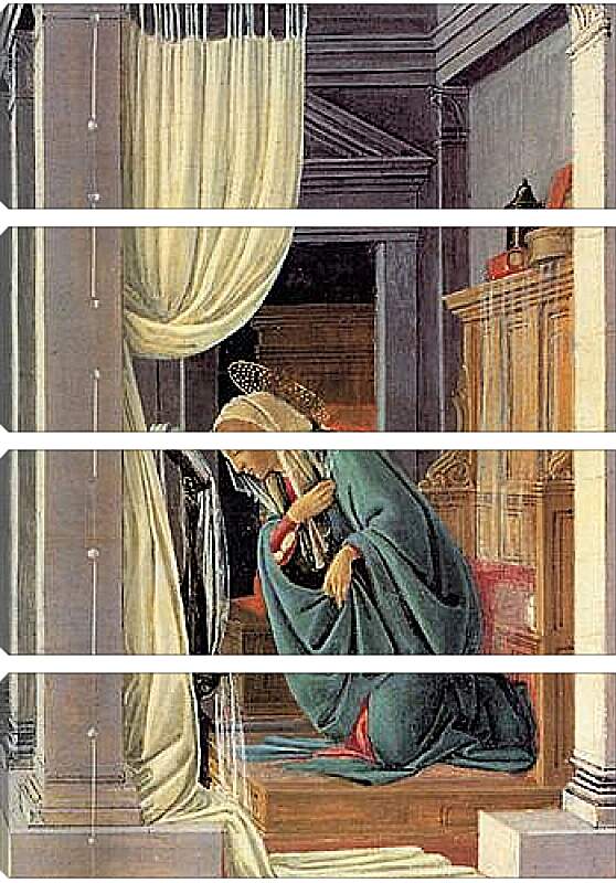 Модульная картина - The Annunciation detail. Сандро Боттичелли