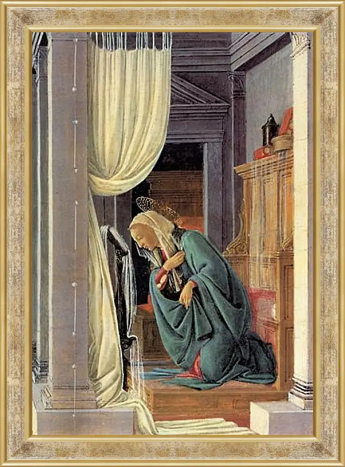 Картина в раме - The Annunciation detail. Сандро Боттичелли