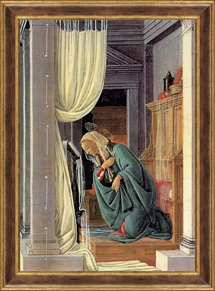 Картина в раме - The Annunciation detail. Сандро Боттичелли