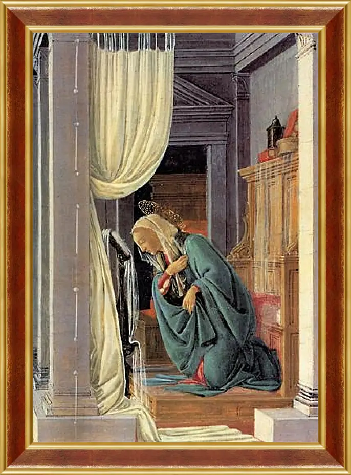 Картина в раме - The Annunciation detail. Сандро Боттичелли