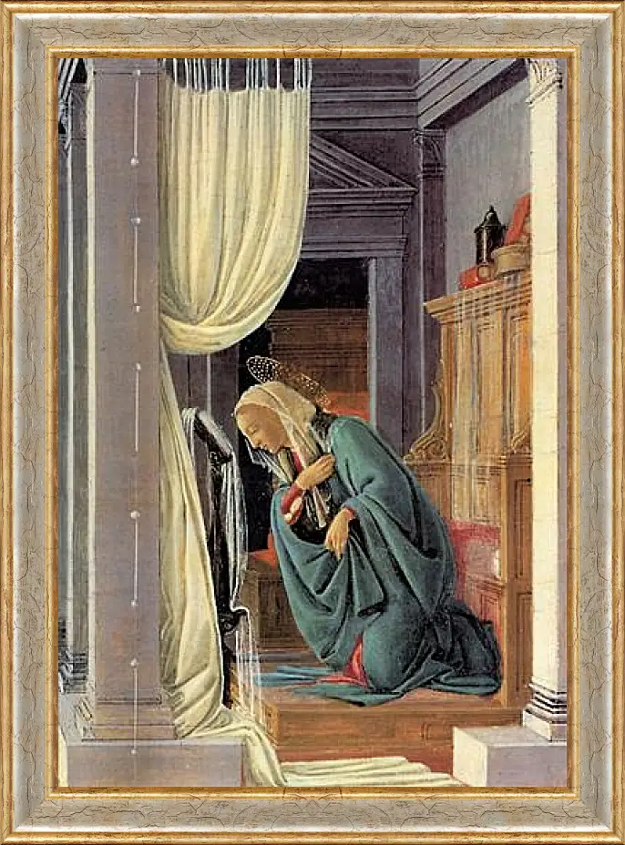 Картина в раме - The Annunciation detail. Сандро Боттичелли